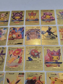 Lot of 55 Gold Foil Pokemon Card Fan Art Cards (All Cards Pictured) Mint Cond - Image 4