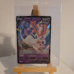Pokemon TCG Sylveon v Evolving Skies Holo Ultra Rare Card 074/203 NM - Image 1