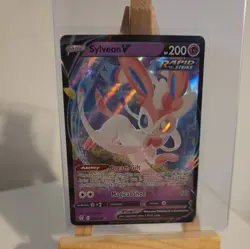 Pokemon TCG Sylveon v Evolving Skies Holo Ultra Rare Card 074/203 NM - Image 3