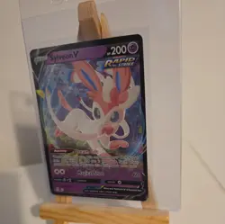 Pokemon TCG Sylveon v Evolving Skies Holo Ultra Rare Card 074/203 NM - Image 4