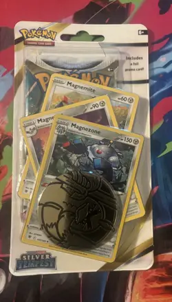 Pokemon TCG Silver Tempest Promo Magnemite Magneton Magnezone Foil Cards + Coin - Image 1