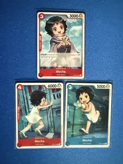 Mocha One Piece TCG 3-card lot OP10 Uncommon+OP01/OP11 Commons - ships PWE! - Image 1