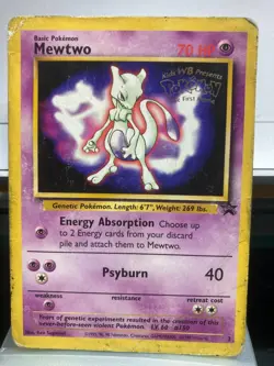 1999 Wizards Basic Pokemon Kids WB Presents The First Movie Mewtwo #3 Promo Card - Image 2