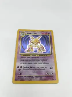 Pokemon TCG Alakazam Holo Rare Card 1/102 Base Set 1999 Unlimited - Image 1