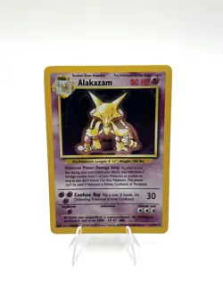 Pokemon TCG Alakazam Holo Rare Card 1/102 Base Set 1999 Unlimited - Image 2