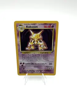 Pokemon TCG Alakazam Holo Rare Card 1/102 Base Set 1999 Unlimited - Image 3
