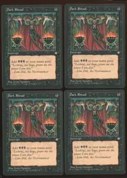 4x Dark Ritual Common Ex Ice Age Playset Magic the Gathering MTG - Image 1