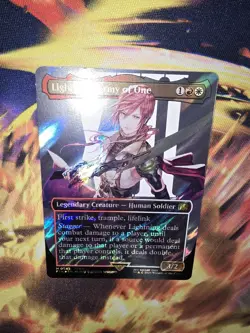 Lightning, Army of One (0545) (Borderless) (Surge Foil) Final Fantasy Foil MTG - Image 4