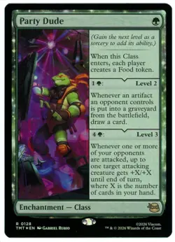 Party Dude R 0128 Teenage Mutant Ninja Turtles MTG Reg NM - Image 1