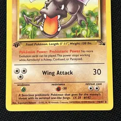 Pokemon Aerodactyl 16/62 Fossil (1st Edition) Never Played *Near Mint* - Image 2