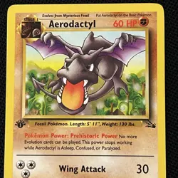 Pokemon Aerodactyl 16/62 Fossil (1st Edition) Never Played *Near Mint* - Image 3