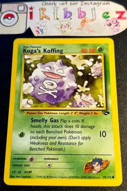 KOGA’S KOFFING 79/132 NM Gym Challenge Pokemon Card! - Image 1