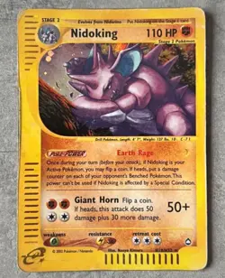 Pokemon Card-Nidoking-Holo-Aquapolis-H18/H32-NoCrystal-ENG- Played - Image 1