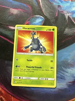Heracross 18/214 Sm-Lost Thunder Reverse Holo Pokemon TCG NM Fast Shipping - Image 1