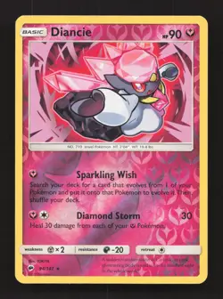 Diancie 94/147 Holo Rare Burning Shadows Pokemon Reverse Holo Near Mint - Image 1