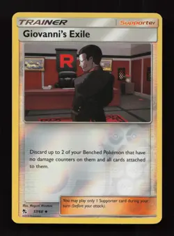 Giovanni's Exile 57/68 Uncommon Hidden Fates Pokemon Reverse Holo Near Mint - Image 1