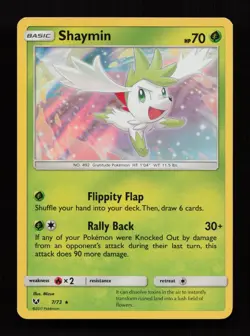 Shaymin 7/73 Holo Rare Shining Legends Pokemon Near Mint - Image 1