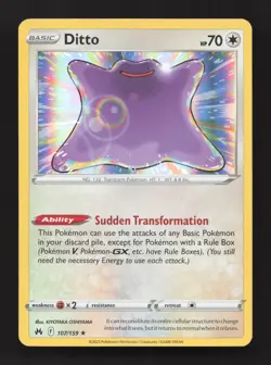 Ditto 107/159 Holo Rare Crown Zenith Pokemon Holo Near Mint - Image 1