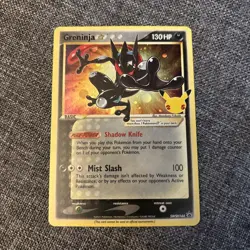 Pokemon Greninja 25th Anniversary Gold Star SWSH144 Promo Card Near Mint - Image 1