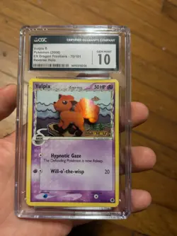 (POP 16) Vulpix 70/101 CGC 10 GEM MINT Pokemon EX Dragon Frontiers Reverse Holo - Image 1