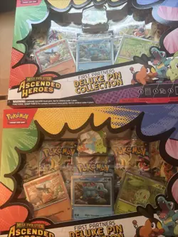 Pokemon (2x) Mega Evolution Ascended Heroes First Partners Deluxe Pin Collection - Image 1
