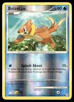 2007 Diamond & Pearl Reverse Holo Buizel #72 - Image 1