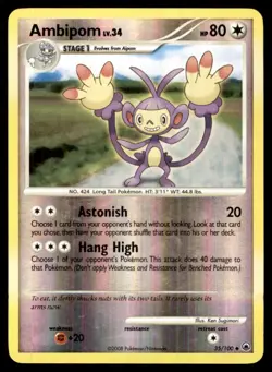 2008 Diamond & Pearl - Majestic Dawn Reverse Holo Ambipom #35 - Image 1