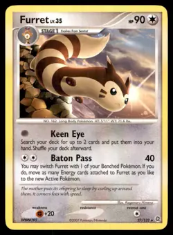 2007 Diamond & Pearl - Secret Wonders Furret Stage 1/Rare #27 - Image 1
