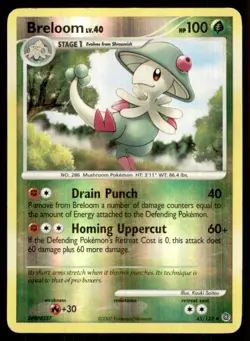 2007 Diamond & Pearl - Secret Wonders Reverse Holo Breloom Stage 1/Uncommon #45 - Image 1