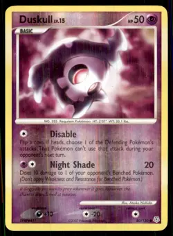 2007 Diamond & Pearl Reverse Holo Duskull Basic/Common #80 - Image 1