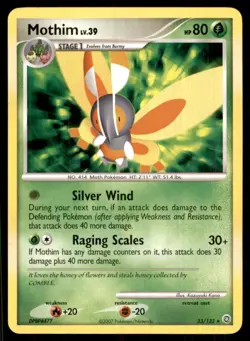 2007 Diamond & Pearl - Secret Wonders Mothim Stage 1/Rare #33 - Image 1