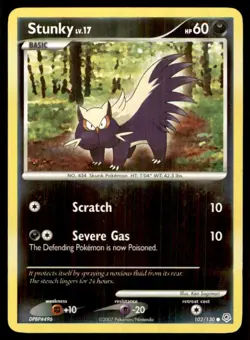 2007 Diamond & Pearl Reverse Holo Stunky Basic/Common #102 - Image 1