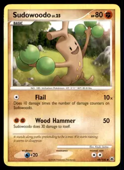 2008 Diamond & Pearl - Majestic Dawn Sudowoodo Basic/Uncommon #48 - Image 1