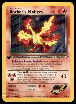 2000 Gym Heroes 1st Edition Rocket’s Moltres Basic/Rare Holo #12 - Image 1