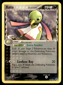 2006 EX - Dragon Frontiers Xatu Stage 1/Rare #25 - Image 1