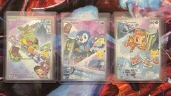Pokemon First Partner Illustration Rare #40 Turtwig #41 Chimchar #42 Piplup NM+ - Image 1