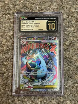CGC Pristine 10 MEGA Charizard X ex MA 223/193 MEGA Dream ex Rare,Pokemon Japan - Image 1