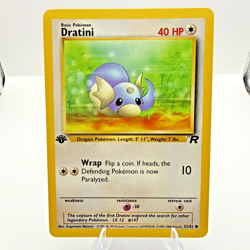 Pokemon TCG - Team Rocket - Dratini #53/82 (1st Edition) NM/LP+ - Image 1
