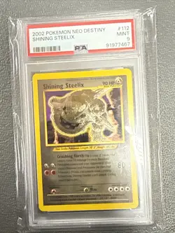 Pokemon Shining Steelix Neo Destiny Unlimited Holo Secret Rare #112 PSA 9 Mint - Image 1