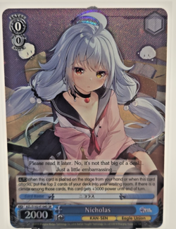 Weiss Schwarz Azur Lane Nicholas AZL/S102-104S SR FOIL - Image 1
