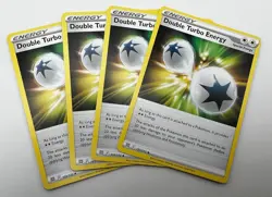Double Turbo Energy 151/172 x4 4x Pokemon Card 2022 Brilliant Stars Playset - Image 1