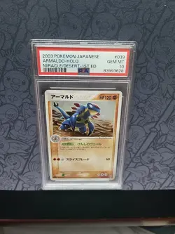 GEM MINT Pokemon: Armaldo 1st Edition #039/053 Holo Rare 2003 Japan Vintage -PSA - Image 4