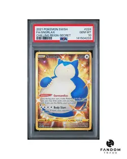 PSA 10 GEM MT Snorlax Secret Rare Gold 224/198 Pokemon Chilling Reign - Image 1