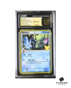CGC 10 PRISTINE Mimikyu Delta Species Celebrations Holo Pokemon SWSH1365 Promo - Image 1