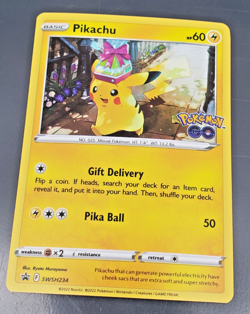 2022 Pokemon Go Black Star Promo SWSH234 Pikachu - Image 1