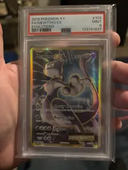 2016 Pokemon XY Evolutions #103 Mewtwo Ex Fa PSA 9 MINT - Image 1