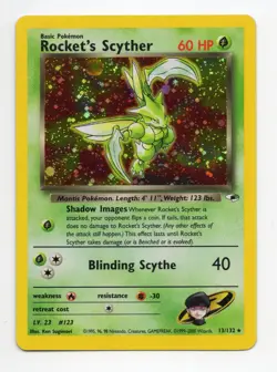 Pokemon TCG Gym Heroes Rockets Scyther 13/132 Holo NM - Image 1