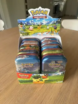 10x Pokemon TCG Ascended Heroes Mini Tins Sealed - With Display Case (Unsealed) - Image 1