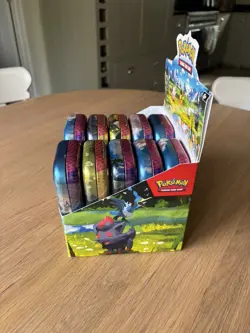 10x Pokemon TCG Ascended Heroes Mini Tins Sealed - With Display Case (Unsealed) - Image 2