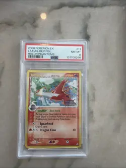 2006 POKEMON EX HOLON PHANTOMS #11 LATIAS-REVERSE FOIL PSA 8 - Image 2